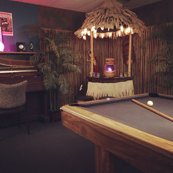 Pool Table and Piano