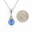 Thumbnail: Sterling Silver Pear Shape Tanzanite and Blue Opal Necklace