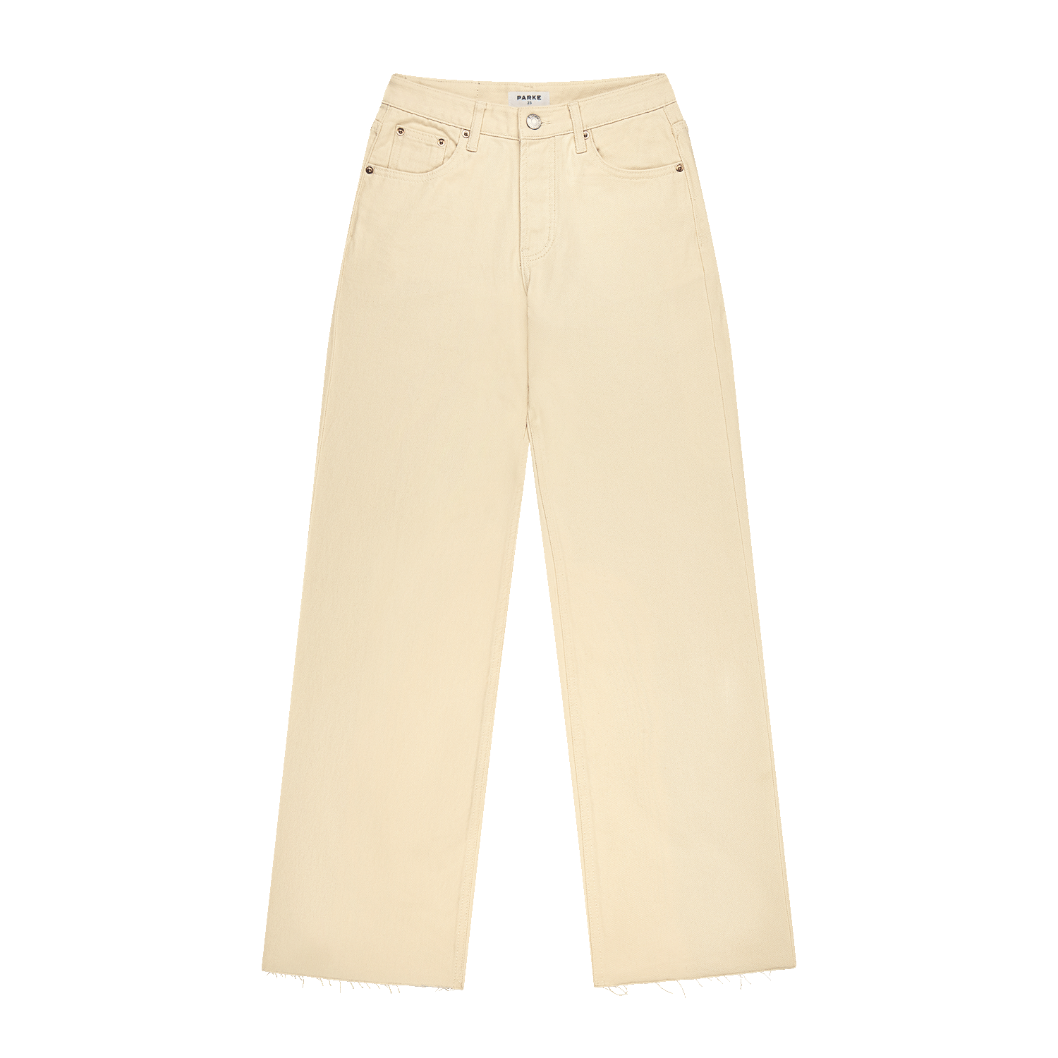 Low Rise Baggy Jeans - Cream