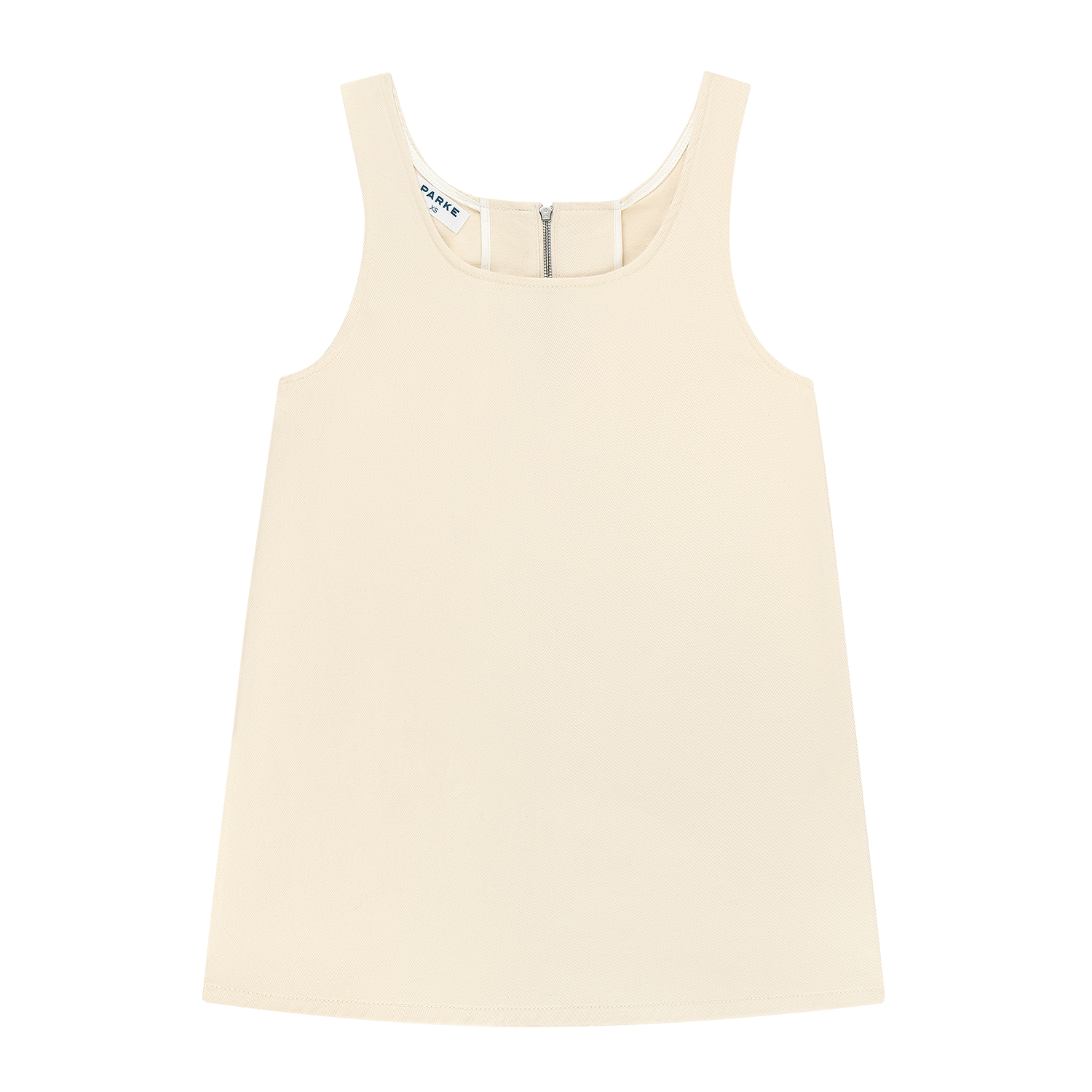 Denim Mini Dress - Cream