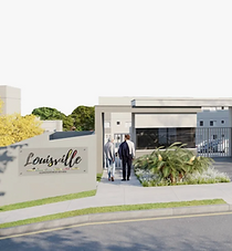 Imagem da fachada de condomínio com piscina e segurança em Almirante Tamandaré