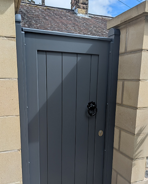 An example of wooden five bar gates in Derbyshire