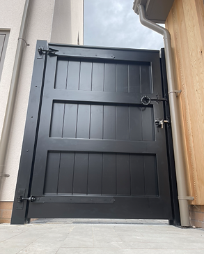 An example of wooden five bar gates in Derbyshire