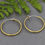 Thumbnail: Skinny Brass Hoop Earrings