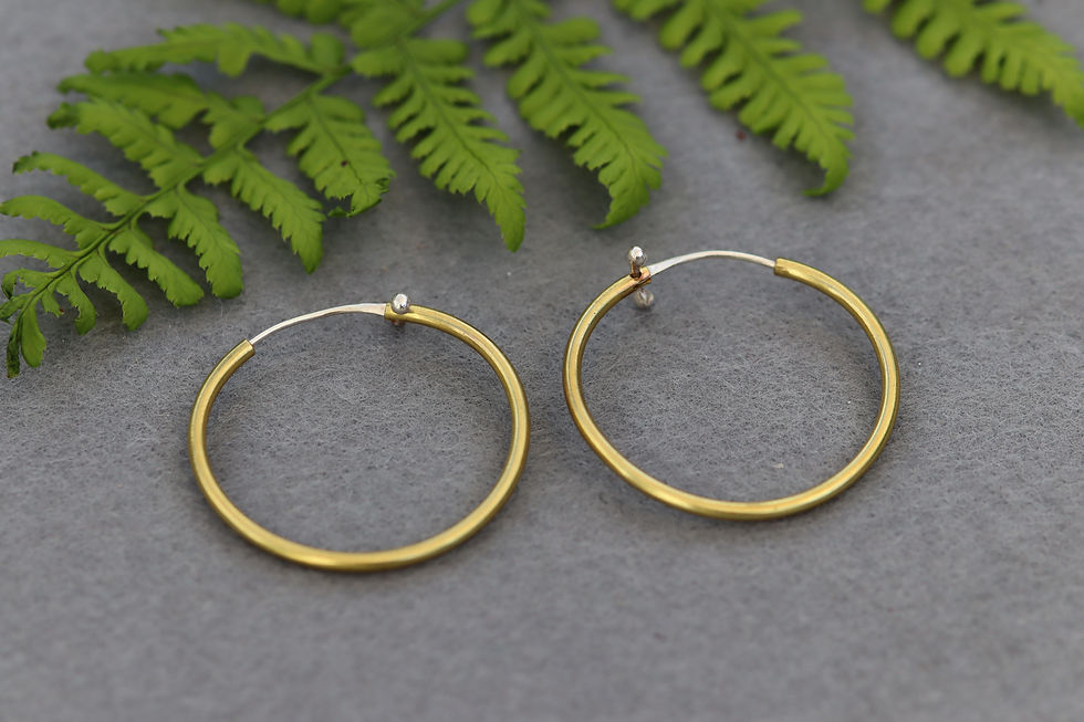 Skinny Brass Hoop Earrings