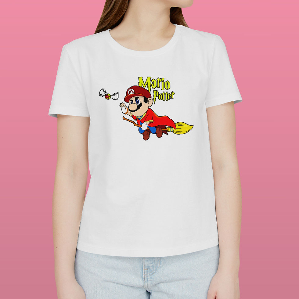 Thumbnail: Mario Potter Regular Fit Gaming T-Shirt