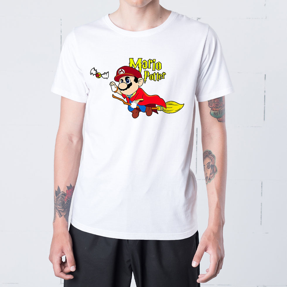 Thumbnail: Mario Potter Regular Fit Gaming T-Shirt