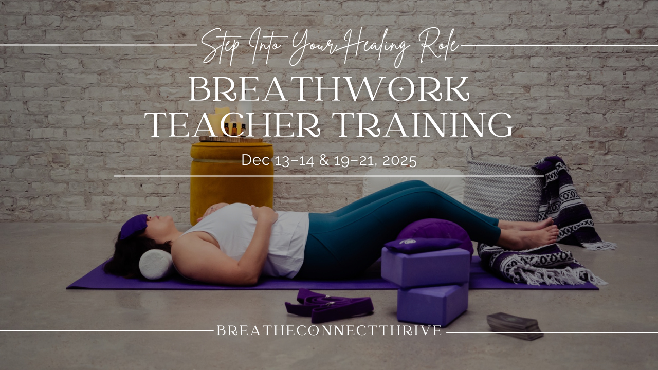 Breathwork Teacher Training in Houston | Francisca Hernandez, breathwork teacher, of Breathe Connect Thrive demonstrating breathwork in Houston