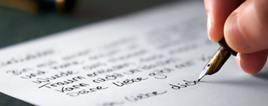 Achtergrond header: pen op papier