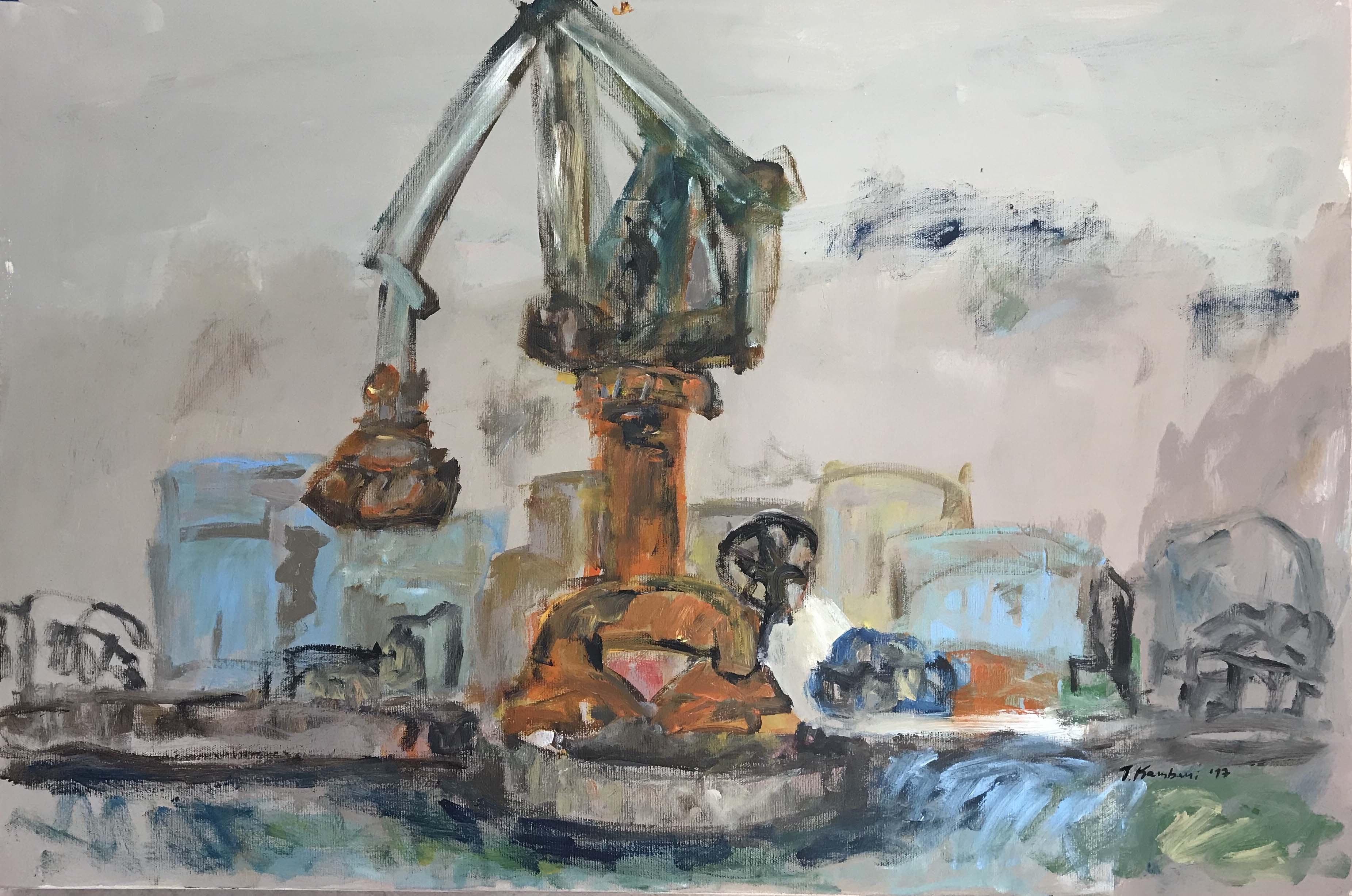Grue_à_Port_la_Nouvelle,_60x90cm,_Acrylique_sur_toile,_2017_sm