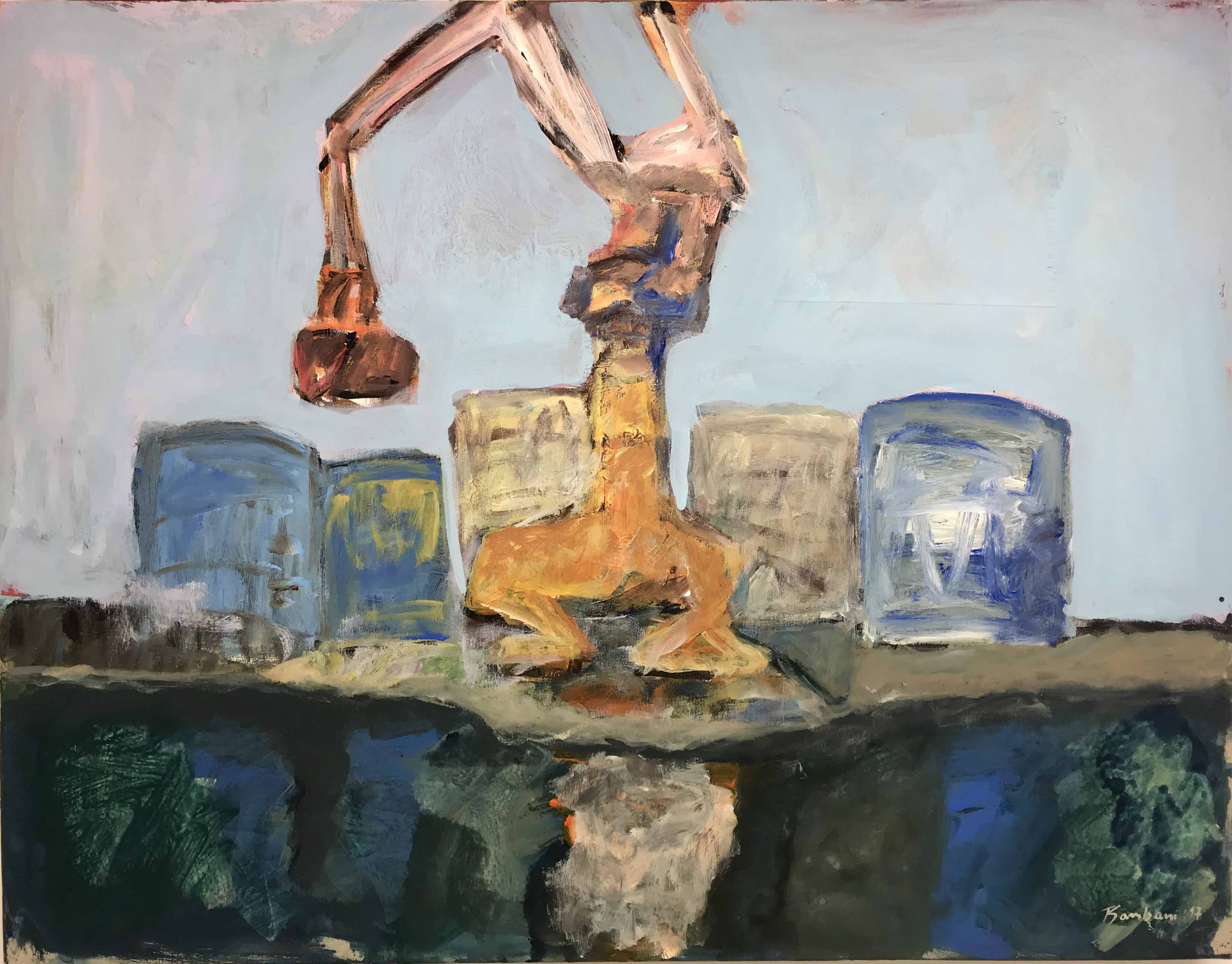 Port la Nouvelle, 70x90cm, acrylique sur toile, 2017