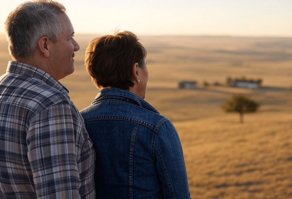 couple looking at land - land investment opportunities in the Rio Grande Valley