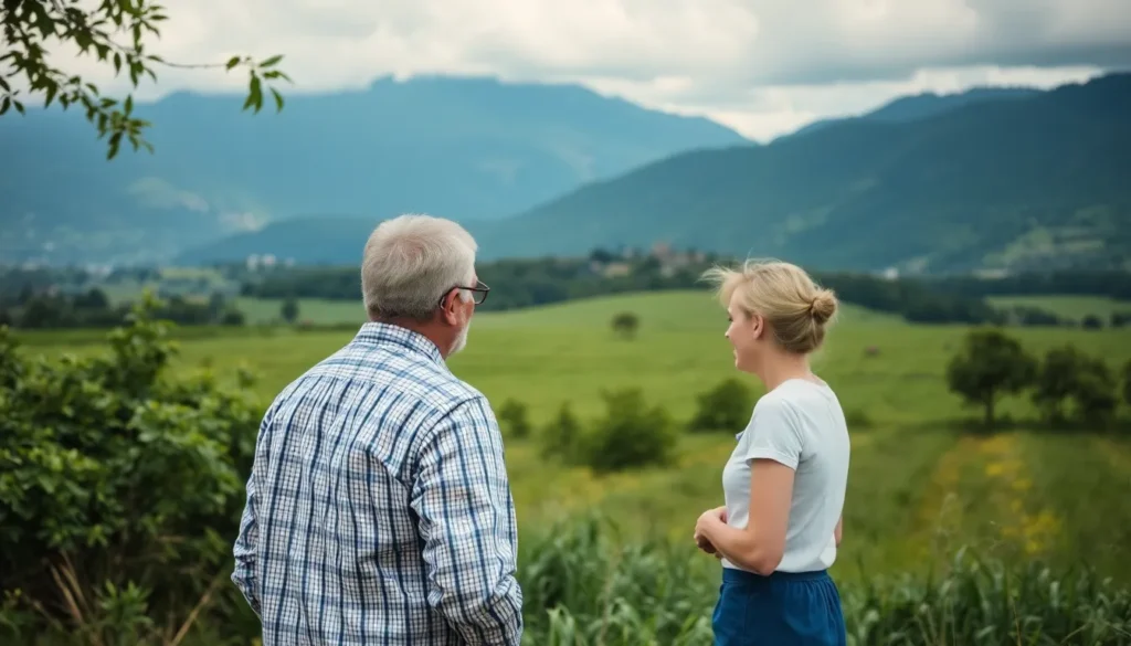 man and woman looking at land - Generational Land Investment in Rural Texas