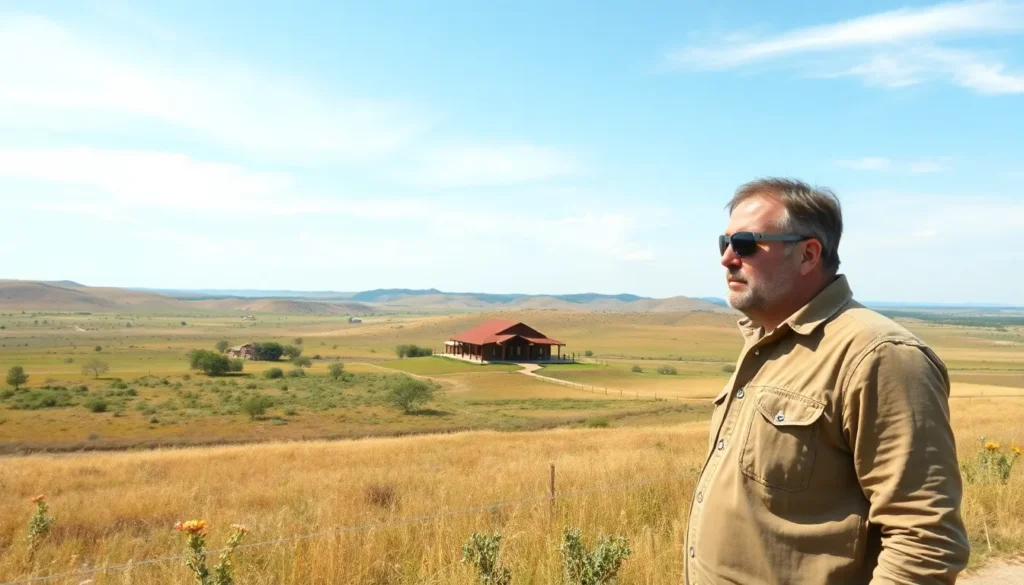 man with house in background- Benefits of Buying a Ranchette in Texas