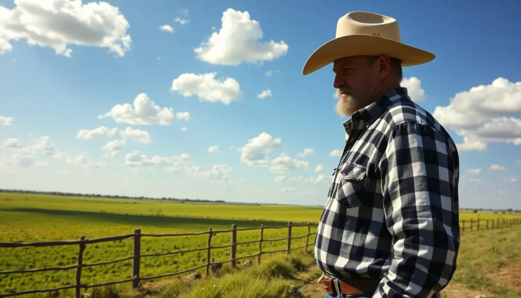 man looking at land- Ranch land for sale in South Texas