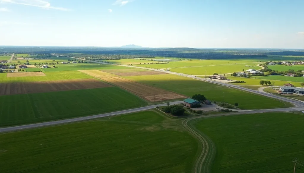aerial view of land and houses - Are there ranchettes for sale near Edinburg or McAllen TX