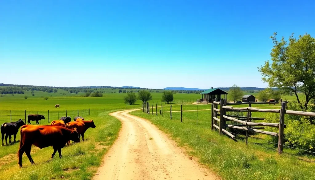 cattle next to fenced-off property - texas ranch land for sale