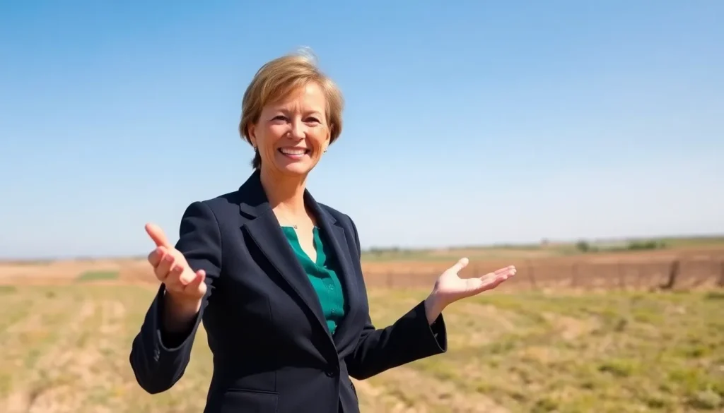 woman showing land - Owner-Financed Land Deals Near McAllen