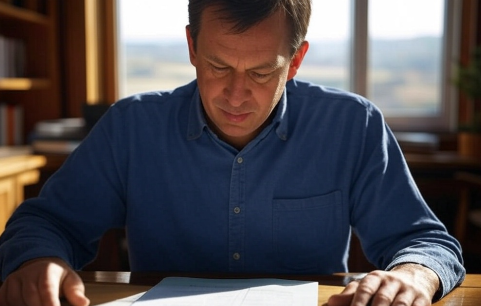 man looking at document - deed vs title