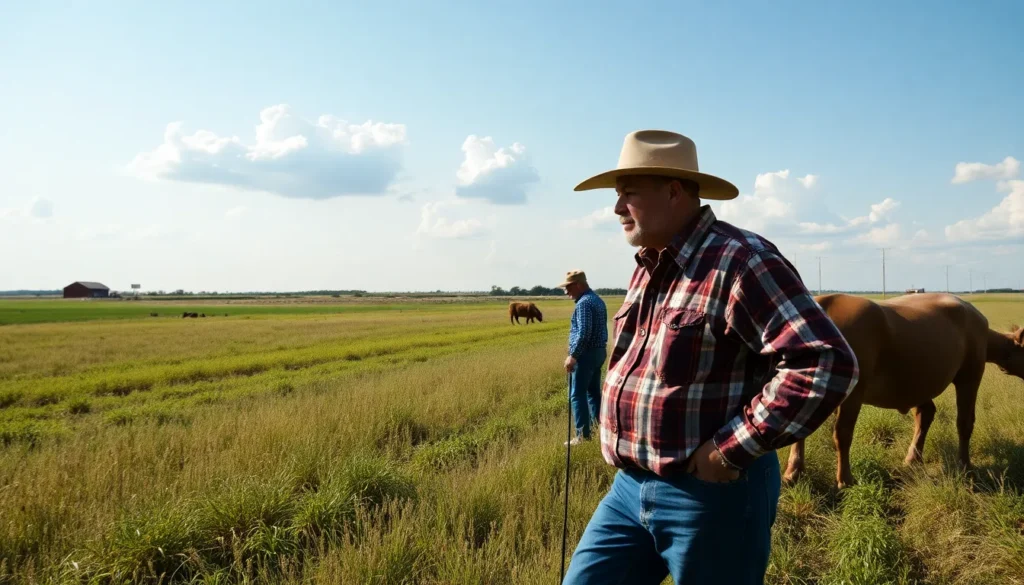man looking at land - Is no credit check land financing legit?