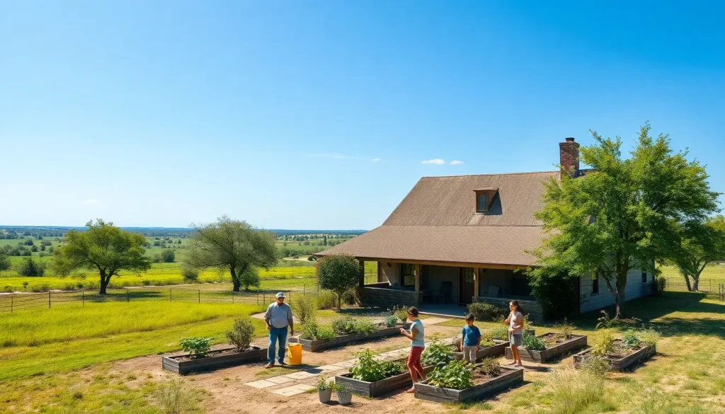 family in front of ranchette - Are there ranchettes for sale near Edinburg & McAllen TX