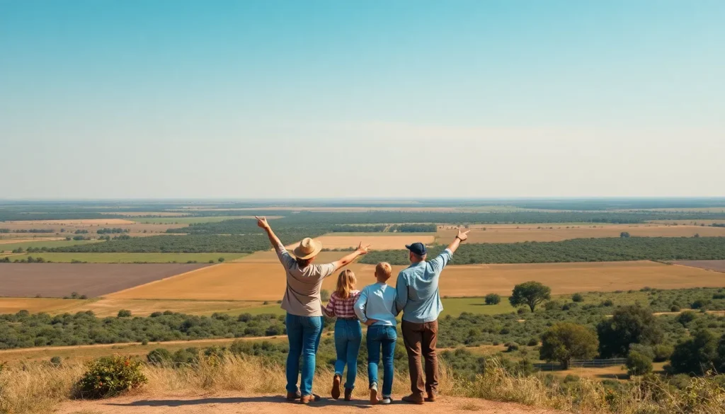 family looking at land - Acres for Sale in Texas