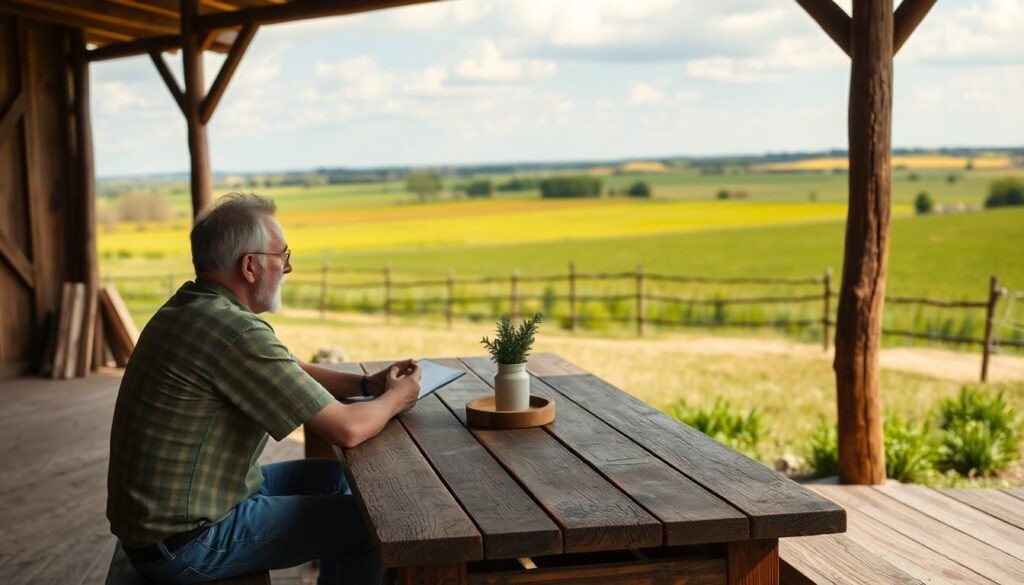 man looking at land - owner financing homes mcallen tx