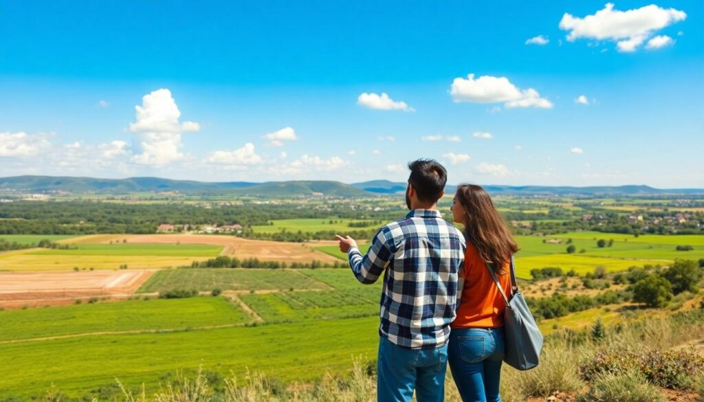couple looking at land - texas properties available for quick purchase