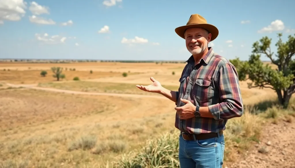 man showing land - Is Owner Financing Safe for Buyers
