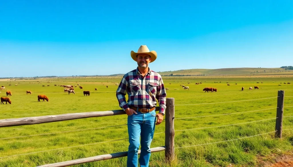 man in front of fenced-off property - Is owner financing a good way to invest in land