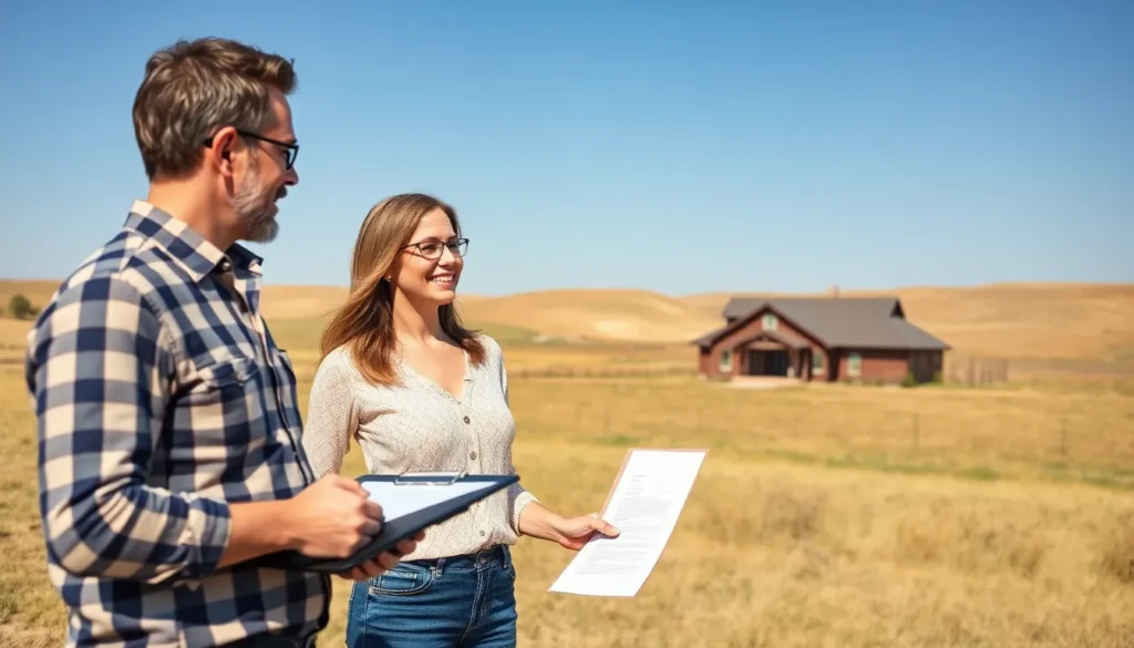 man and woman outdoors, with house in background - Can I Live on Land I Buy in Texas Right Away