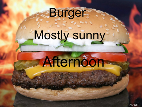 Burger forecast Mostly sunny brisk Windy warning up