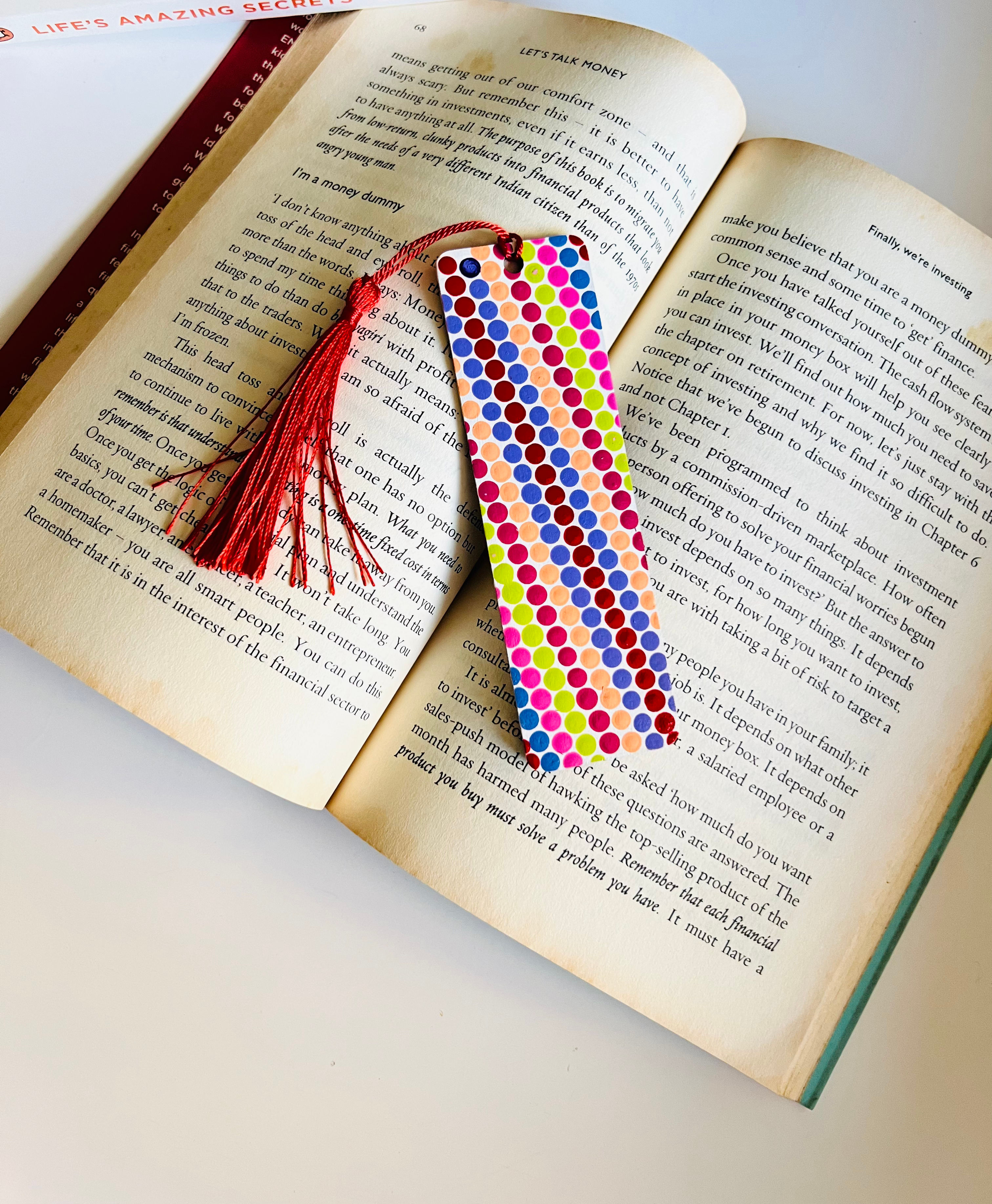 Multicolor Dot Mandala bookmark