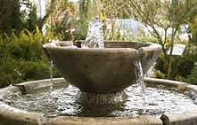 stone garden fountain