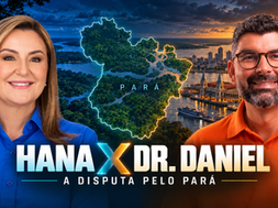 DOXA: HANA GHASSAN TEM 43,3% E DANIEL SANTOS, 36,8%, NA DISPUTA PELO GOVERNO DO PARÁ.