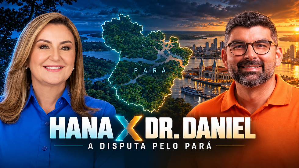 DOXA: HANA GHASSAN TEM 43,3% E DANIEL SANTOS, 36,8%, NA DISPUTA PELO GOVERNO DO PARÁ.