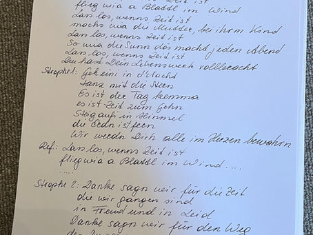 Lass los, wenn's Zeit is ...