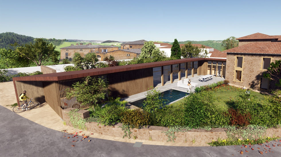 réhabilitation / extension d'une propriété vigneronne
