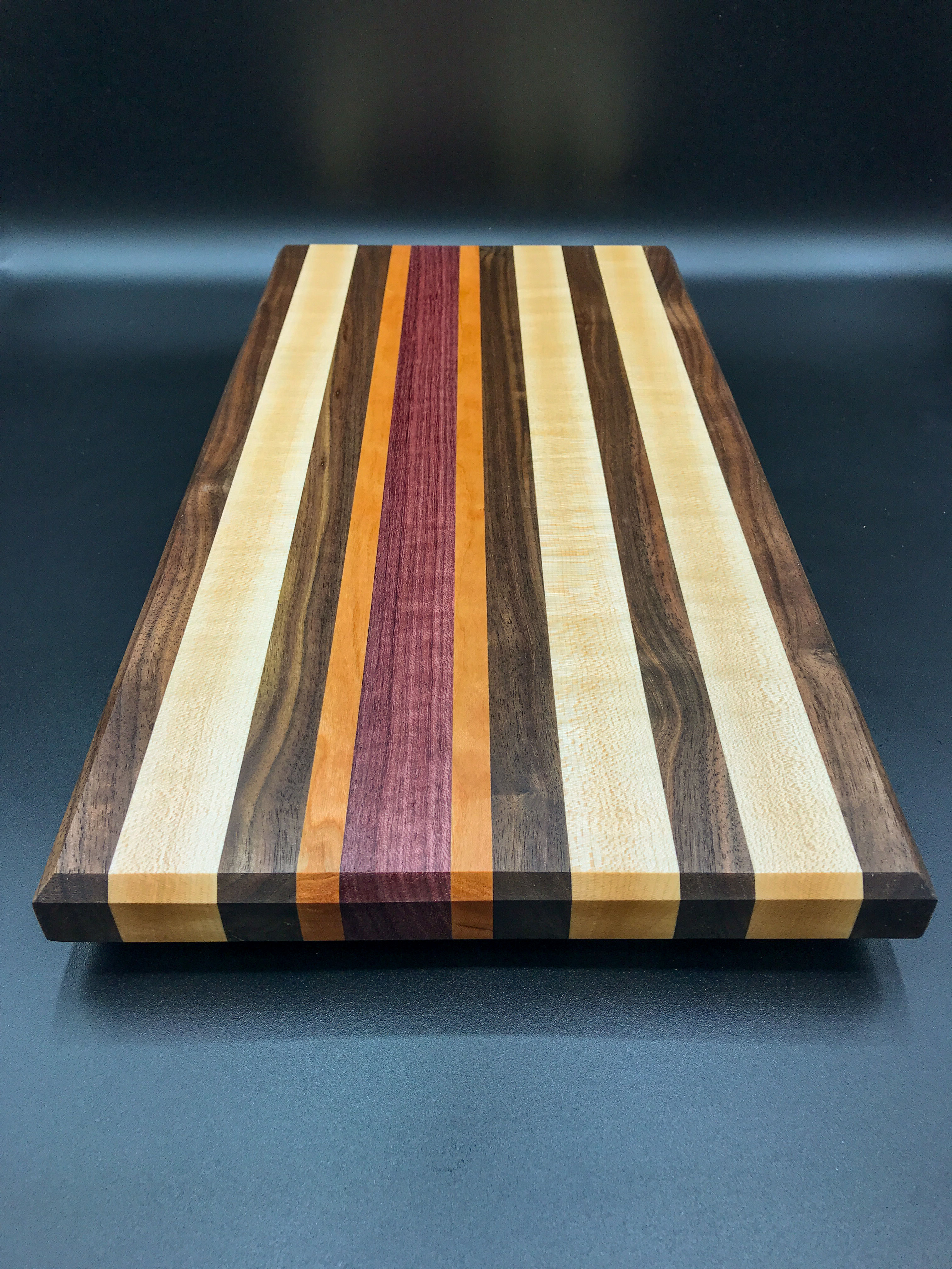 Purpleheart / Black Walnut / Cherry / Birdseye Maple Cutting Board - Medium