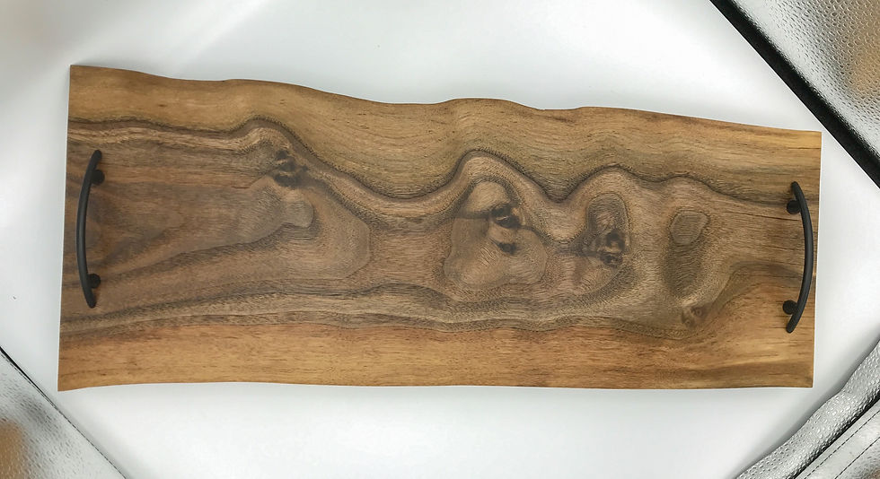 Thumbnail: (SOLD) Live Edge Charcuterie Board / Cheese Board - Black Walnut