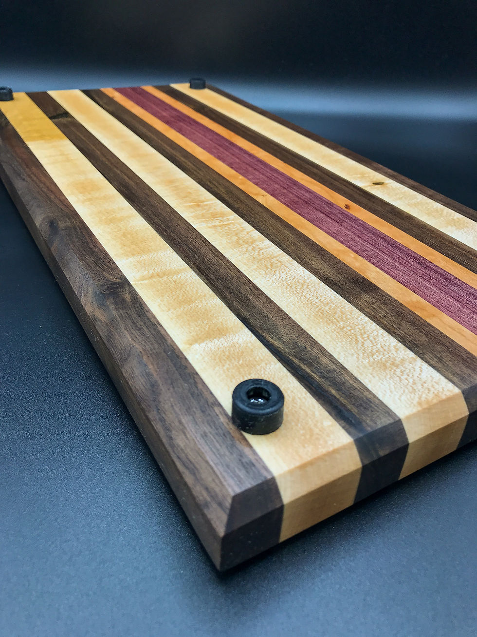 Thumbnail: Purpleheart / Black Walnut / Cherry / Birdseye Maple Cutting Board - Medium