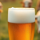 picture of a blonde ale but make the background like a farm .jpg