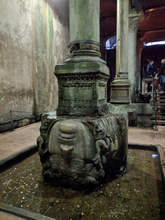 Medusa head pillar.