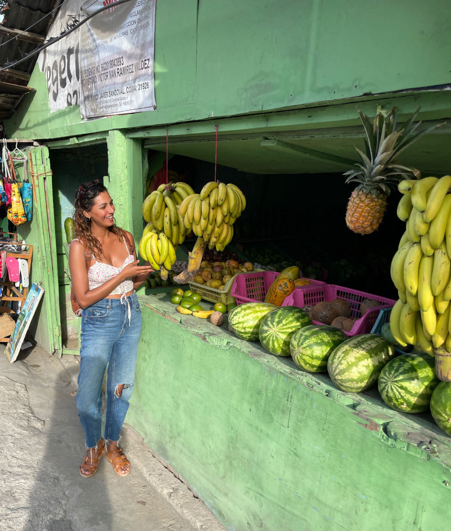 Fruit stand in downtown Cabarete. What to do in Cabarete, Dominican Republic.