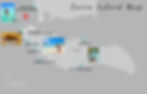 Map with all the beaches on Saona Island.