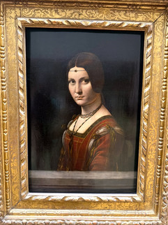 "A woman of the court in Milan" Painting by Leonardo da Vinci.