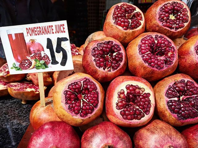 Pomegranate Juice stand.