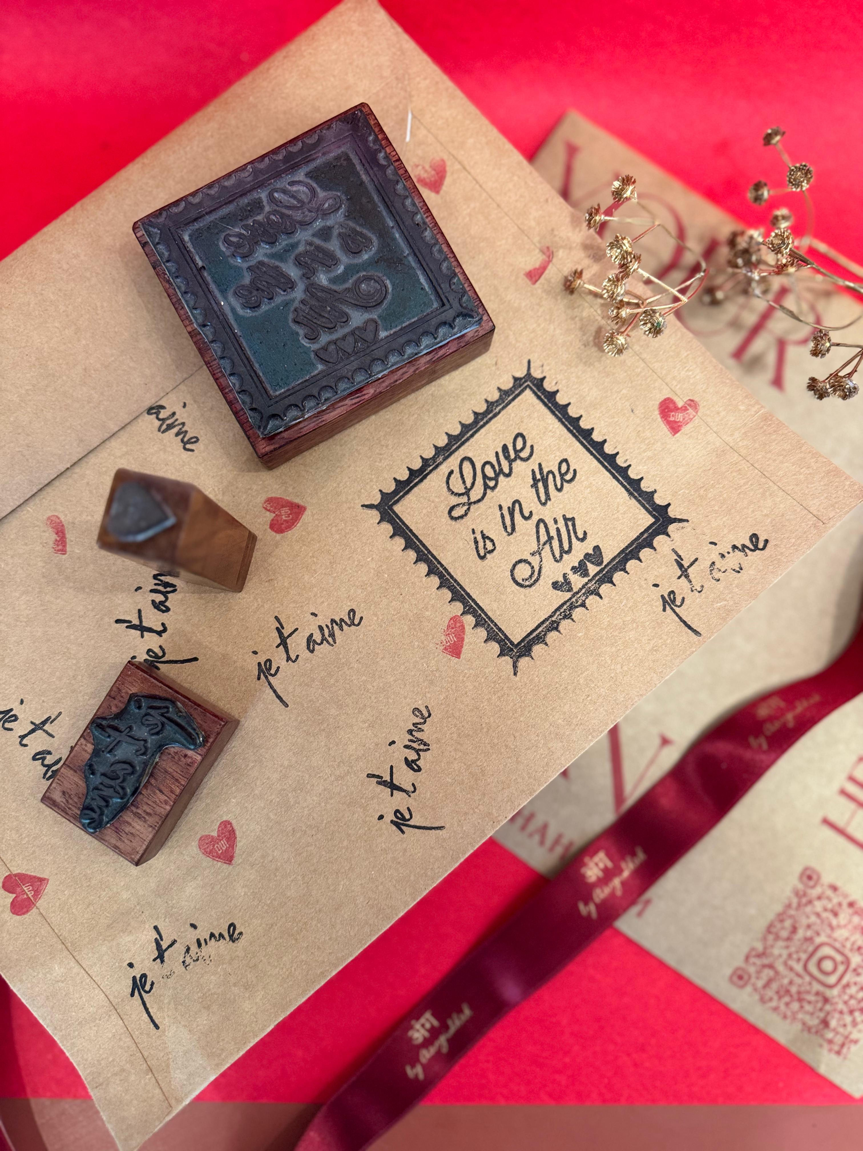 Mini Heart 'Oui' Ink Stamp