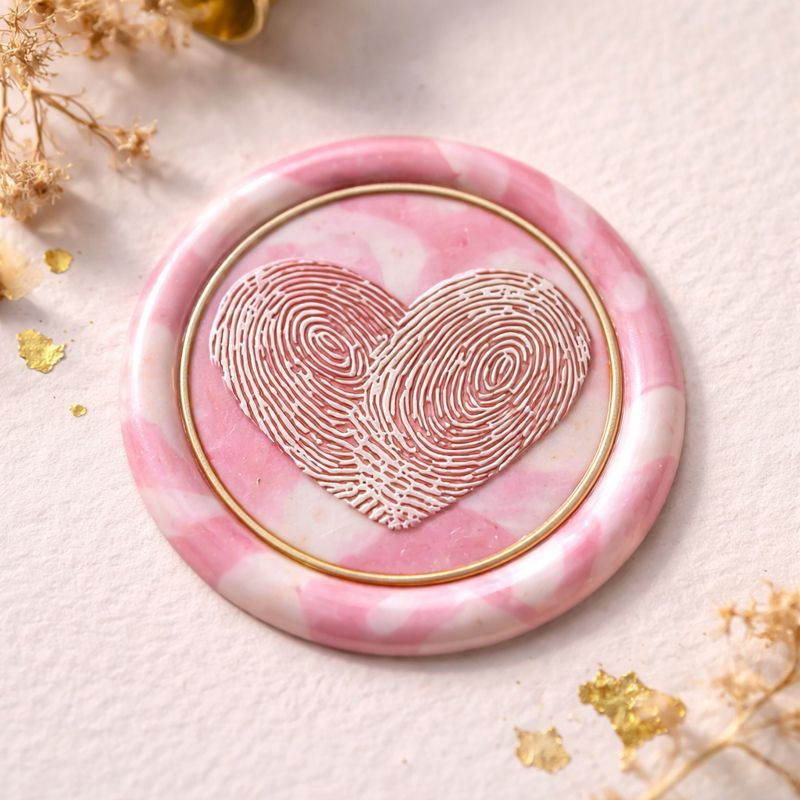 Thumbnail: The Heartprint – Custom Couple Fingerprint Wax Seal