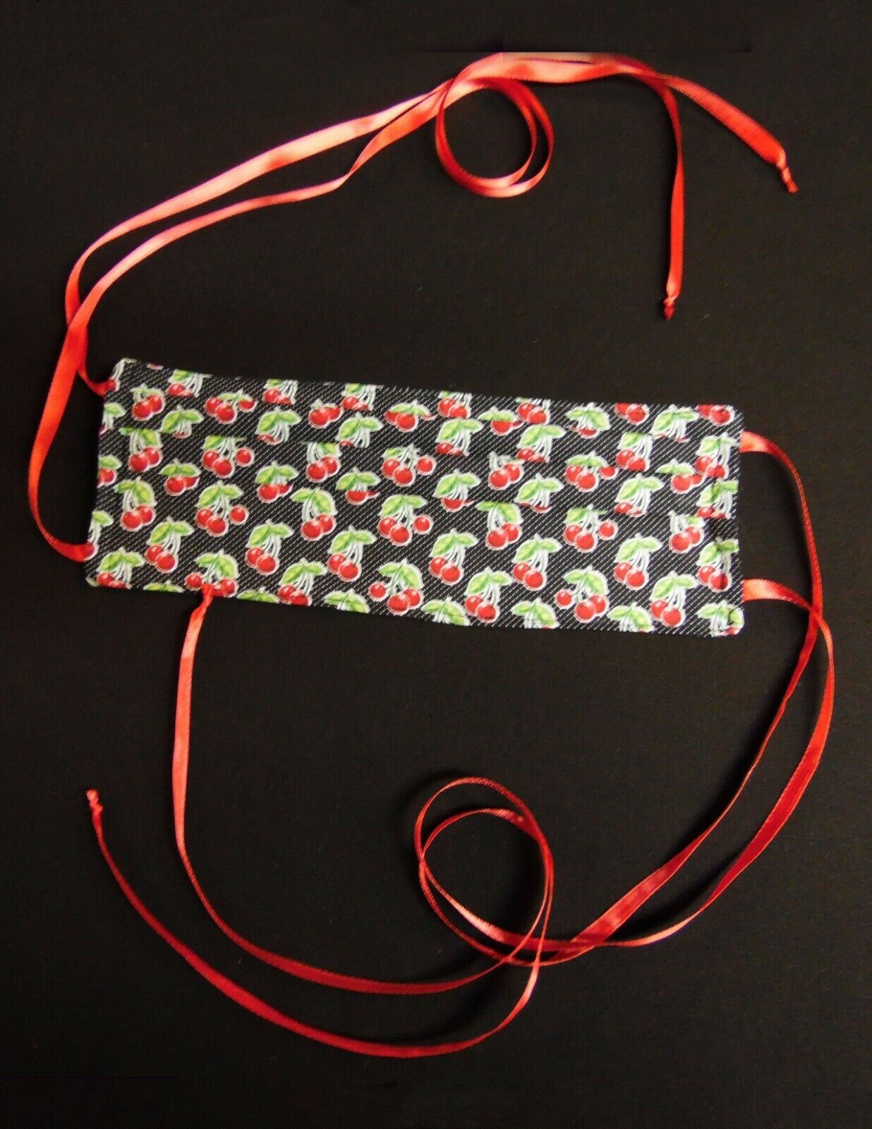 100% COTTON USA ADULT Designer Custom Fashion Face Mask Red Cherries Reversible